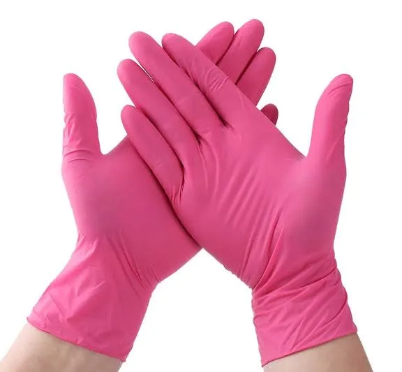 Guantes de Nitrilo Rosado